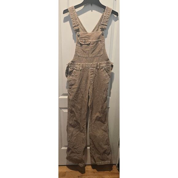 Silver Jeans Pants - Silver Jeans Corduroy Overalls Beige sz 4 carpenter utility straight leg